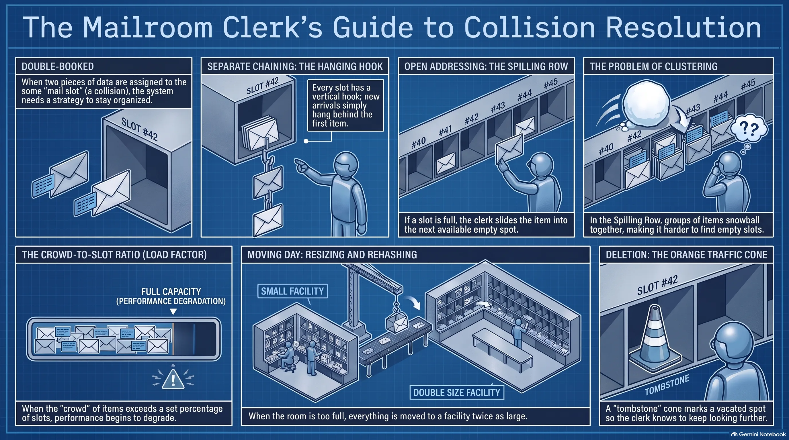 At-a-glance infographic for Collision Resolution: Separate Chaining